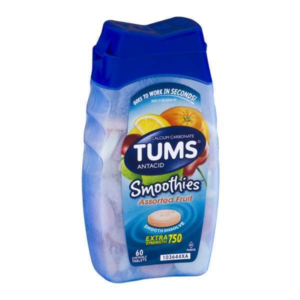 Tums Tums Assorted Fruit Smoothie Tablets 60 Count, PK36 739287D